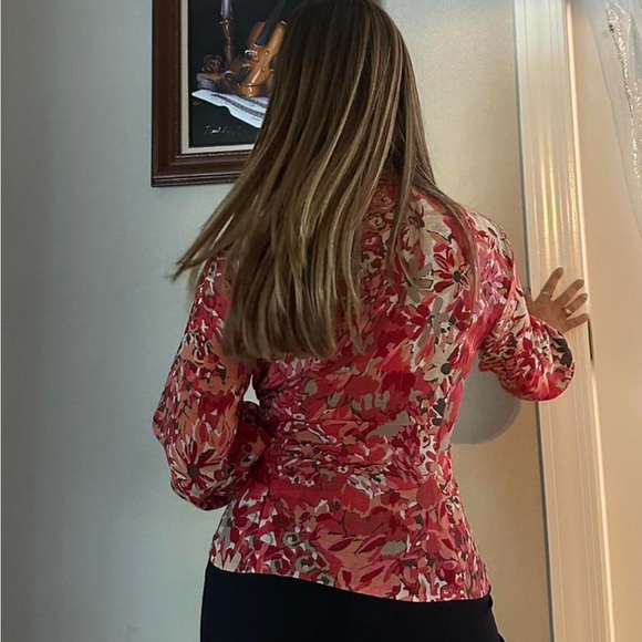 Nic + zoe pink floral button up - Picture 5 of 6